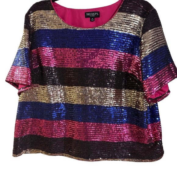 NWT Sequined Multi top , Size 3X - Picture 1 of 2